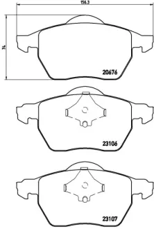 Гальмівні колодки дискові BREMBO P86015