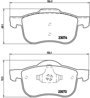 Тормозные колодки Brembo BREMBO P86016