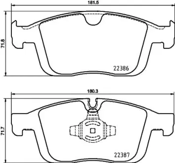 Гальмівні колодки дискові BREMBO P86026