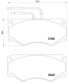 Колодка BREMBO PA6002