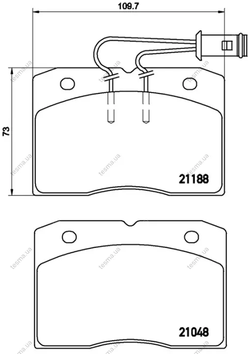 Колодка BREMBO PA6009 (фото 1)