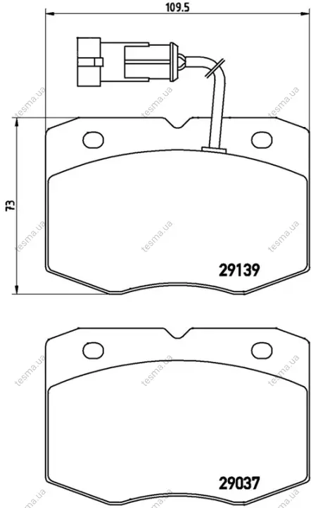 Колодка BREMBO PA6019 (фото 1)