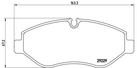 Комплект гальмівних колодок BREMBO PA6026