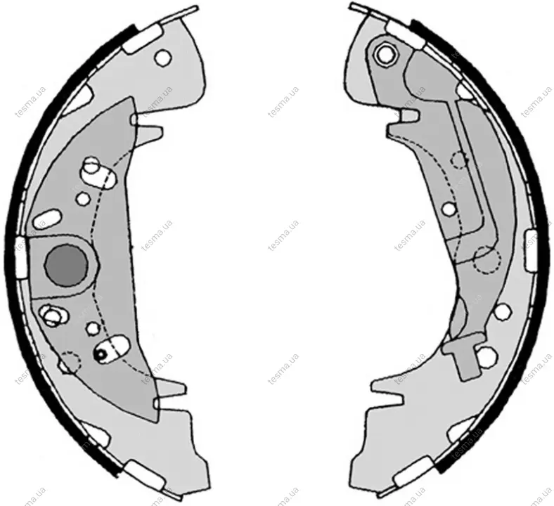 Колодка барабанного тормоза BREMBO S11504 (фото 1)