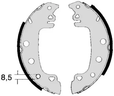 Колодка барабанного тормоза BREMBO S23538