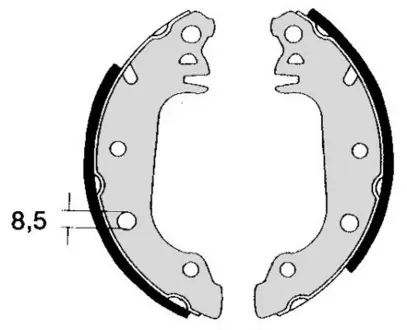 Колодка барабанного тормоза BREMBO S24504