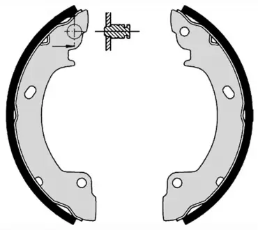 Колодка барабанного тормоза BREMBO S30506