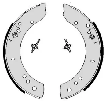 Колодка барабанного тормоза BREMBO S44502