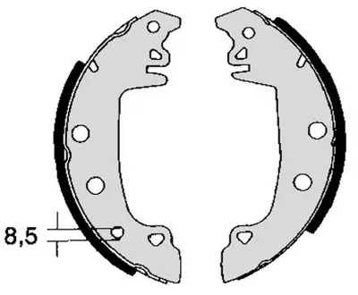 Колодка барабанного тормоза BREMBO S61511
