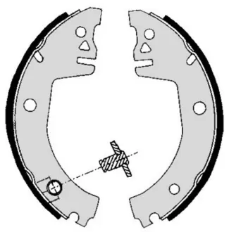 Колодка барабанного тормоза BREMBO S85512