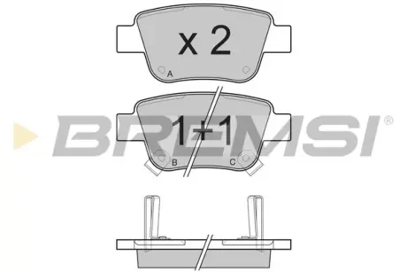 Гальмівні колодки зад. Toyota Avensis 00-08 (Bosch) BREMSI BP3112