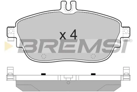 Гальмівні колодки пер. MB A-CLASS/B-CLASS 12-/Infiniti QX30 15- BREMSI BP3496