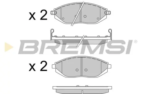 Гальмівні колодки пер. Spark 10- (Akebono) BREMSI BP3513