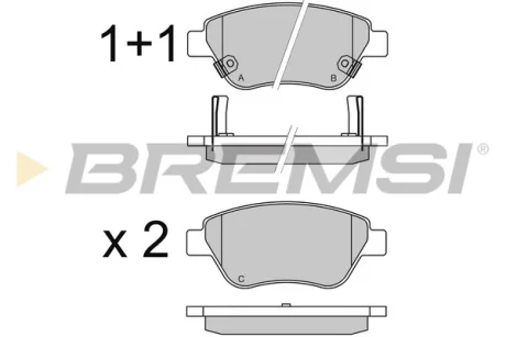Гальмівні колодки пер. Corsa D 06-/заміна BP3294 (Bosch) BREMSI BP3577