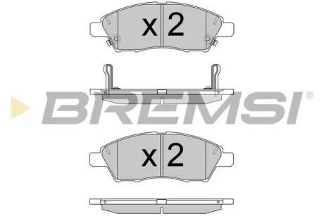 Гальмівні колодки перед. MICRA IV/NOTE/TIIDA 1.2-1.8 07- (AKEBONO) BREMSI BP3589