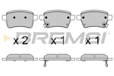 Гальмівні колодки зад. 500L 16-/Corsa E 12- (TRW) BREMSI BP3627