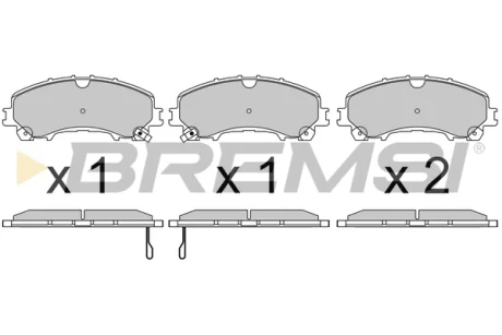Гальмівні колодки пер. QX50/Q70/Q60/Navara/Qashqai/Murano/Pathfinder BREMSI BP3638
