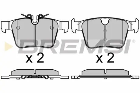 Гальмівні колодки зад. Volvo S60/S90/V60/V90/XC40/XC60/XC90 16- BREMSI BP3664