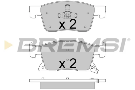 гальмівні колодки пер. opel astra K (1.0-1.6) 15- BREMSI BP3738
