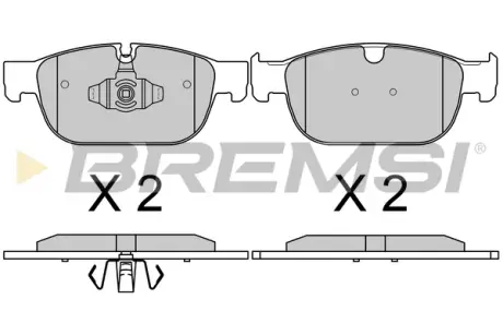 Гальмівні колодки пер. Volvo S60/S90/V60/V90/XC40/XC60/XC90 16- BREMSI BP3756