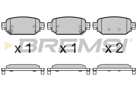 гальмівні колодки зад. mazda 3 16- BREMSI BP3768