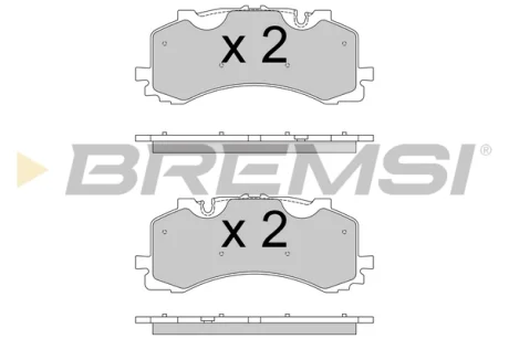 Гальмівні колодки пер. Q7 15-/A6 (C8)/Touareg 19- (D 400/420mm) (AKEBONO) BREMSI BP3776
