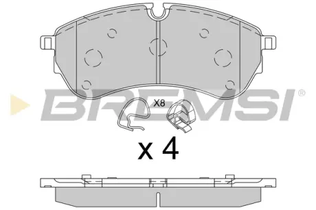 Гальмівні колодки пер. VW Crafter 2.0TDIMan TGE 16- 163.6x67.4x20.7 BREMSI BP3846