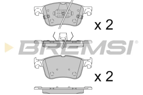 Гальмівні колодки пер. Ford Focus IV 18- (155.1х64.4х16.8) BREMSI BP3847