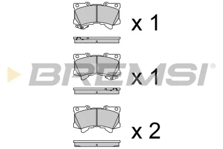 гальмівні колодки пер. toyota land cruiser 300 21- (ADVICS) BREMSI BP3971