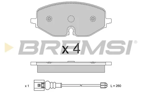 Гальмівні колодки пер. Golf/Caddy/Octavia 20- (TRW) BREMSI BP3987
