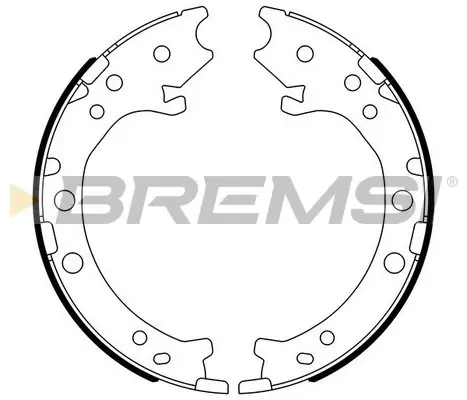 Колодки ручного гальма Honda CR-V 06-18 (200x35) (BOSCH) BREMSI GF0715 (фото 1)