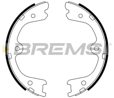 Колодки ручного гальма Nissan Navara/Pathfinder 04- (AKEBONO) BREMSI GF0873