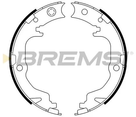 Колодки ручного гальма (170x32) Mitsubishi ASX/Lancer 08-/Outlander 06- BREMSI GF4886 (фото 1)