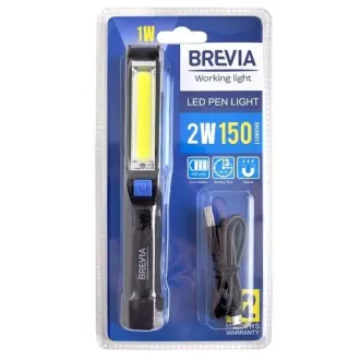 Ліхтарик інспекційний LED Pen Light 2W COB+1W LED 150lm, 900mAh, microUSB, блістер Brevia BREVIA 11220