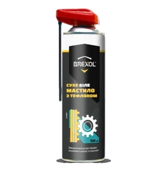 Смазка сухая, белая с тефлоном PTFE, 500ml BREXOL BRX062N