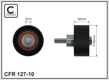 60x10x30 Ролик паска приводного CHERY A5 1.6 CAFFARO 127-10
