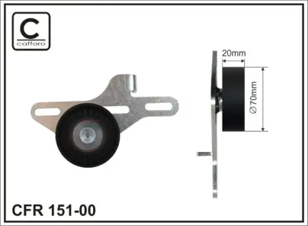 Натяжитель ремня, клиновой зубча CAFFARO 15100