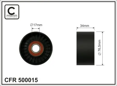 Натяжной ролик, поликлиновой ремень CAFFARO 500015