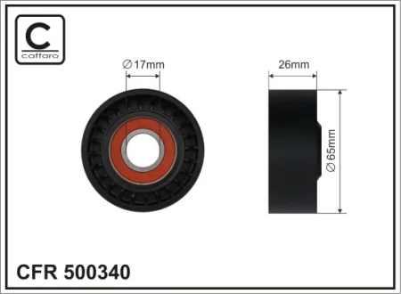 Ролик натяжний CAFFARO 500340