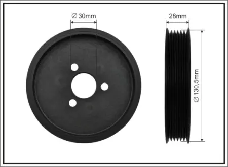 Шків насоса гідропідсилювача руля BMW M52, M54, M57 90-08 CAFFARO 500346