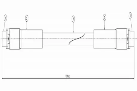 Шланг тормозной передний CAVO C801002A