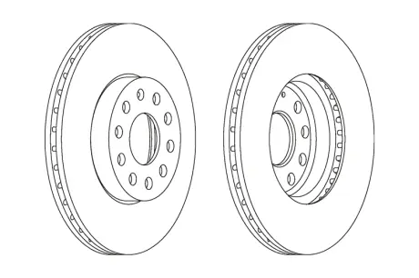 Гальмівний диск передній VW Caddy, Golf / Audi A3 / Seat Leon / Skoda Octavia CHAMPION 562235CH