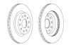 Диск гальмівний передній (кратно 2) Skoda Octavia II/VW Golf VI (08-12) CHAMPION 562237CH (фото 1)