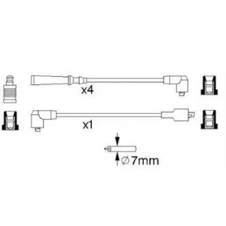Ignition Cable Kit. Комплект проводов зажигания CHAMPION LS05190