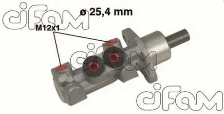 VW головний гальмівний циліндр 25,4mm T4 90- CIFAM 202451