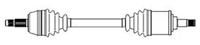 CITROEN піввісь лів.L=585mm 25/24 зуб.Berlingo,BX,Xsara,ZX,Peugeot Partner CIFAM 655078