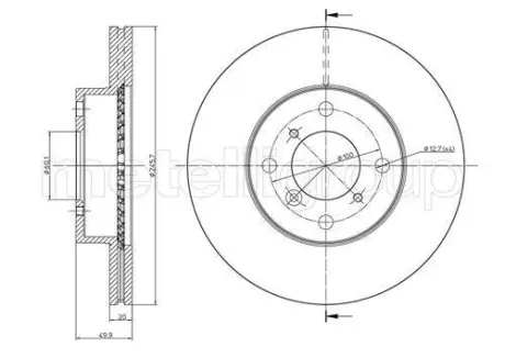 Тормозной диск CIFAM 800588C