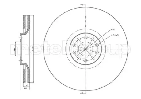 Гальмівний диск A4/A6/Allroad/Exeo (97-13) CIFAM 800705C