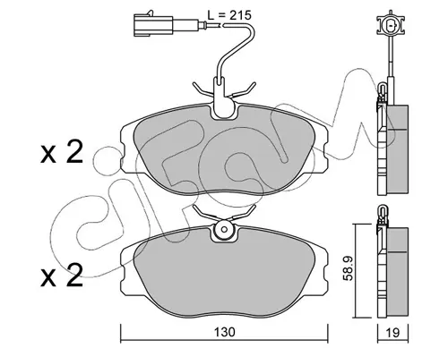 Комплект тормозных колодок, дисковый тормоз CIFAM 8220721 (фото 1)