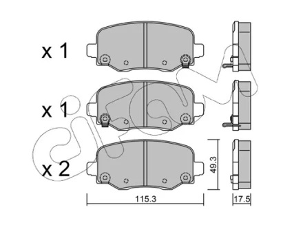 FIAT Колодки гальмівні задні 500X, JEEP Renegate CIFAM 82210021
